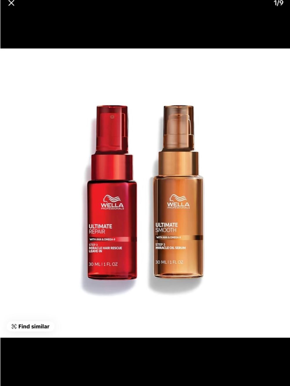 Wella Ultimate Repair & Ultimate Smooth Serums - Red & Gold